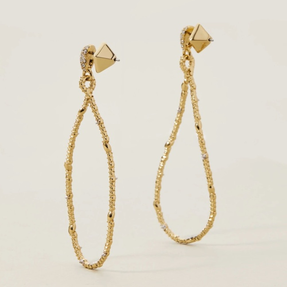 Alexis Bittar Lightweight Thorny Lace Pavé Crystal Twisted Sculptural Earring - Picture 3 of 16